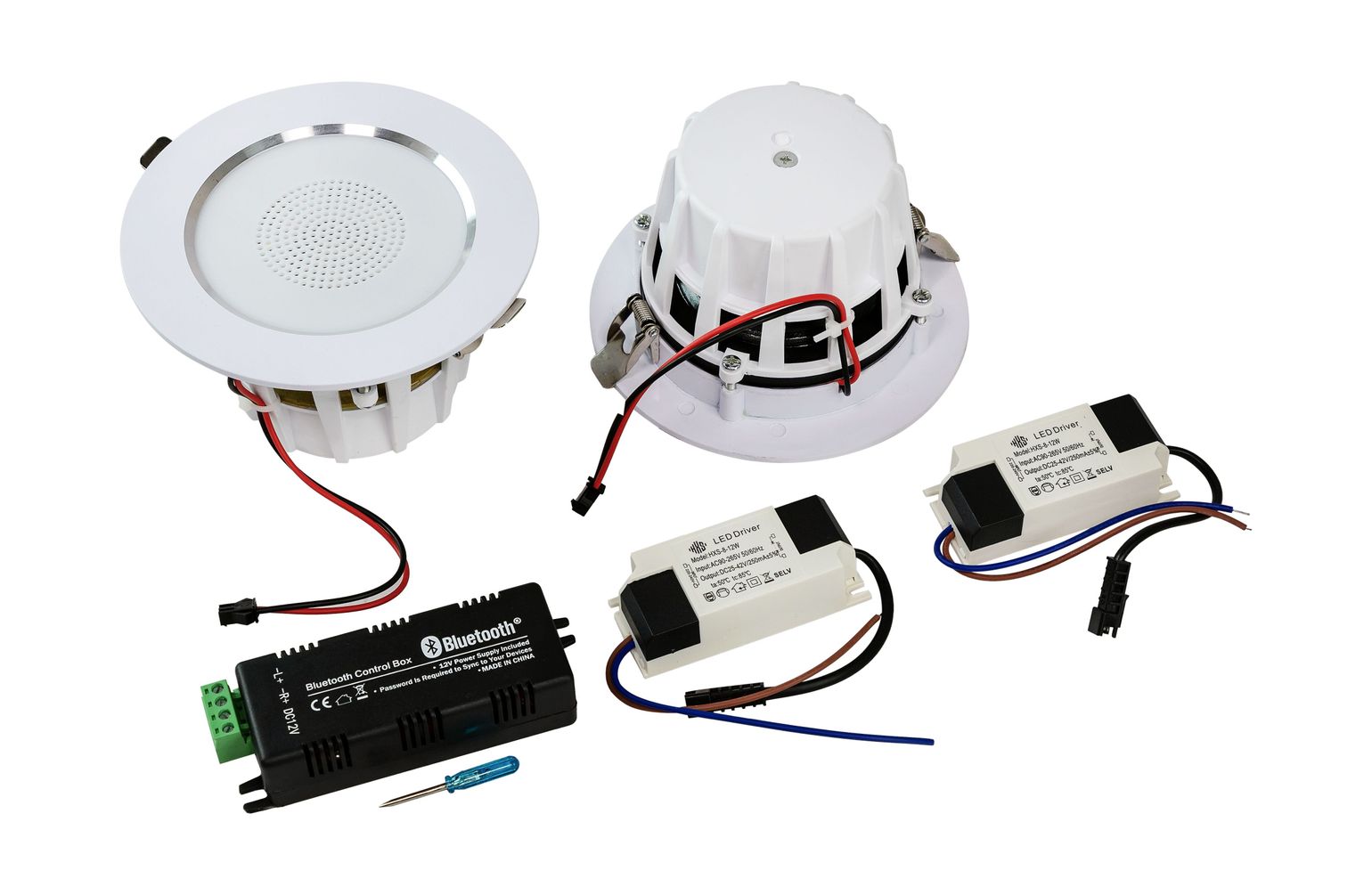 картинка Потолочный светильник с динамиком и усилителем, Bluetooth