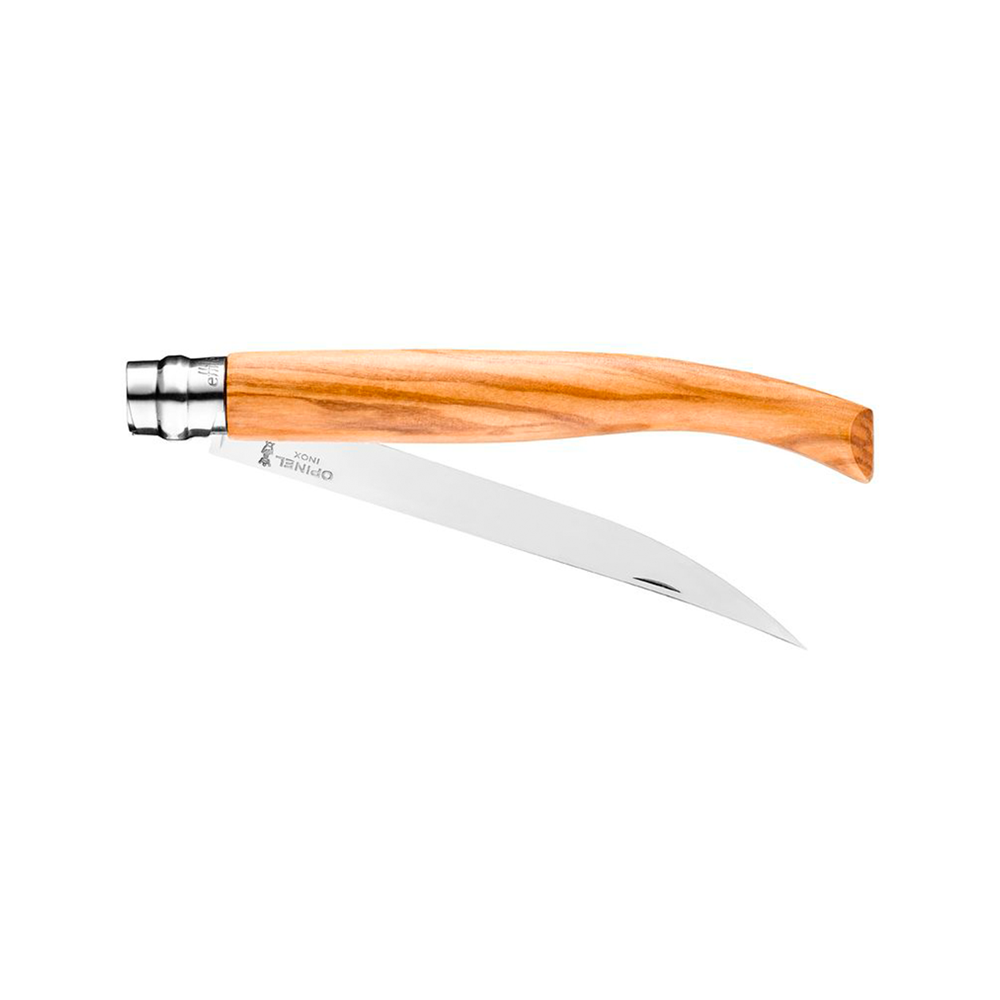 картинка Нож филейный Opinel №15, нержавеющая сталь, рукоять оливковое дерево