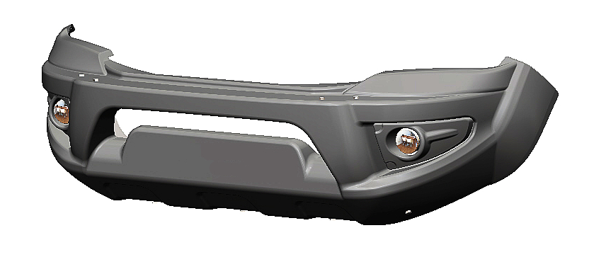 картинка Бампер передний Toyota HIlux Revo 2015-07.2018 с оптикой под покраску АВС-дизайн