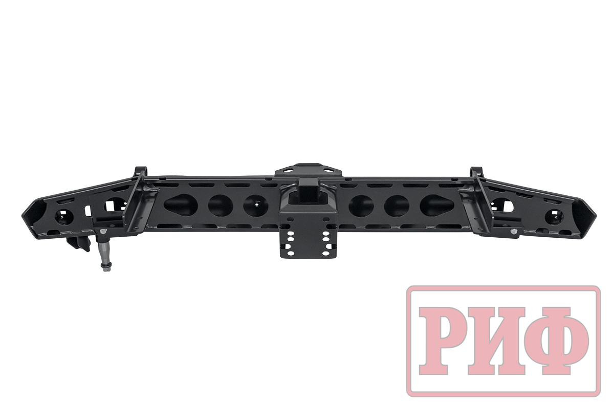 картинка Бампер задний РИФ УАЗ Хантер с квадратом под фаркоп, фонарями и калиткой лифт