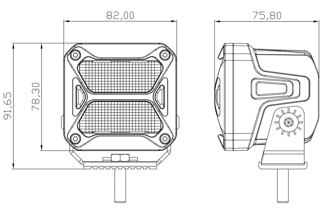 картинка Светодиодная фара рабочего света РИФ 82x78x76 мм 20W LED