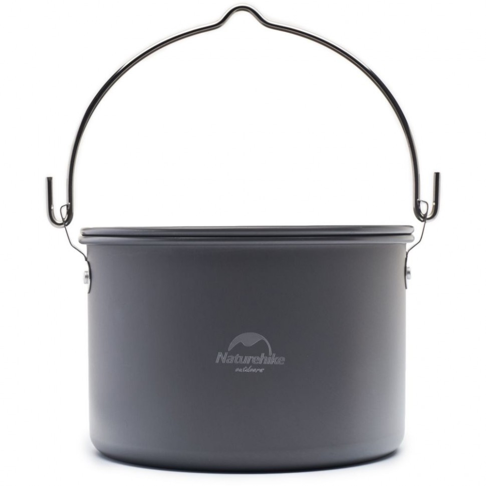 картинка Котелок Naturehike NH17D021-G турестический  подвесной  4-6 персон серый, 6927595723173