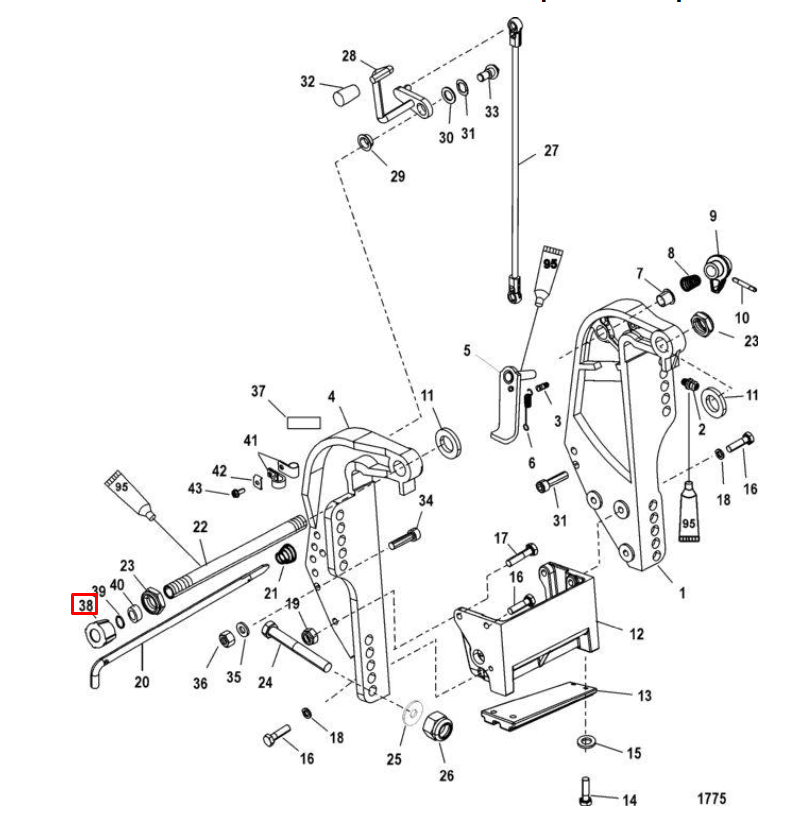 картинка Комплект уплотнений (кольца резиновые) MERCURY 26-60 SEAL KIT (Quicksilver)