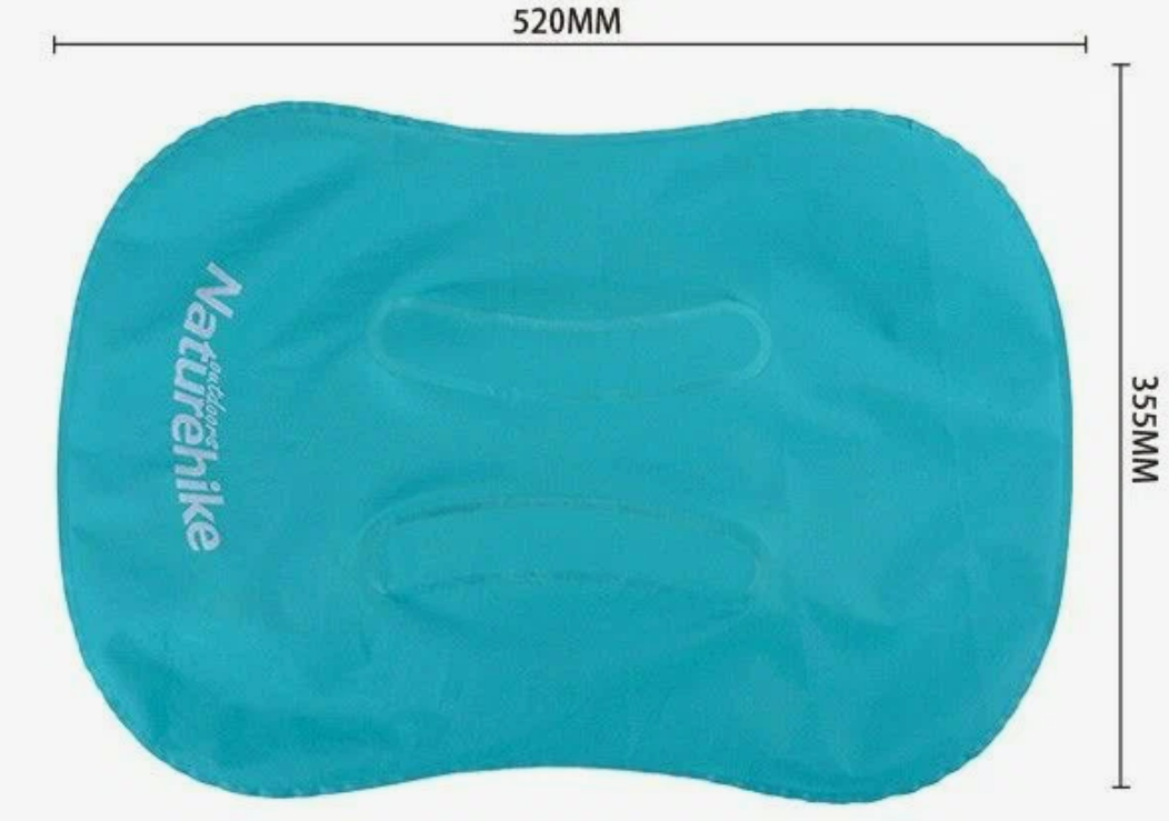 картинка Подушка туристическая надувная Naturehike 42x32x11см, голубая
