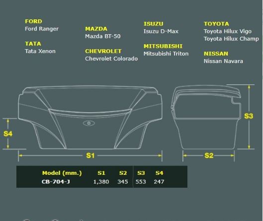 картинка Ящик бокс Carryboy в кузов пикапа универсальный