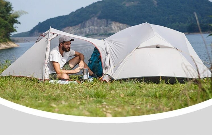 картинка Палатка Naturehike Mongar NH17T007-M 20D  двухместная сверхлегкая , серая, 6927595708071