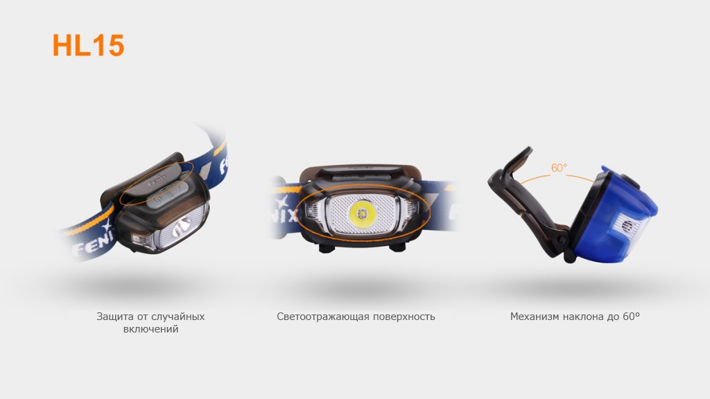 картинка Налобный фонарь Fenix HL15 черный