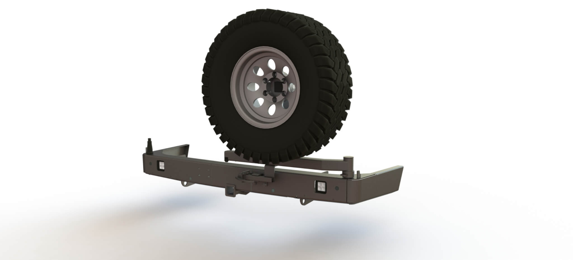 картинка Бампер задний Toyota Land Cruiser Prado 150 2017+ квадрат, калитка, птф