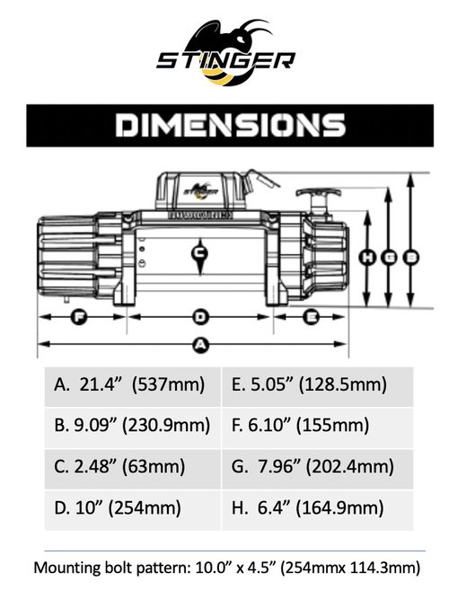 картинка Лебедка Stinger 12000 12В лебедка электрическая