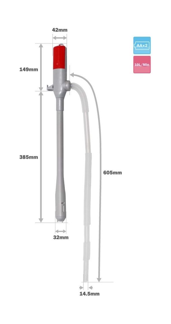 картинка Насос электрический для перекачки топлива на батарейках