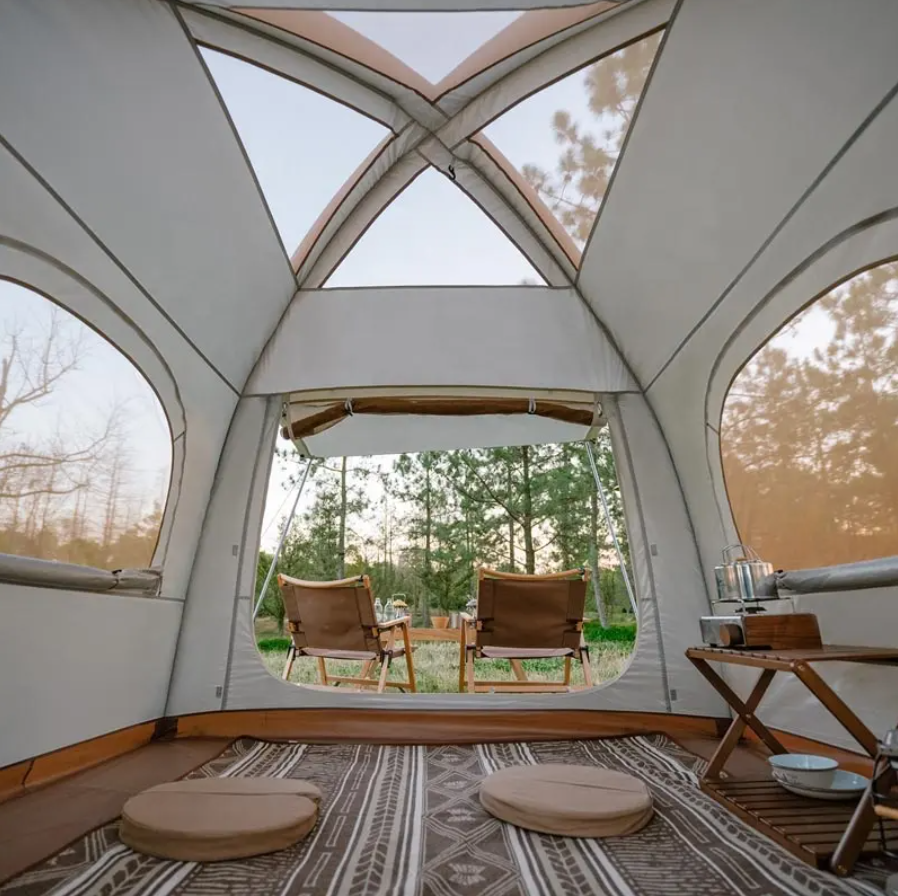 картинка Палатка Naturehike Ango Air, 2-местная, быстросборная, надувной каркас, бежевая