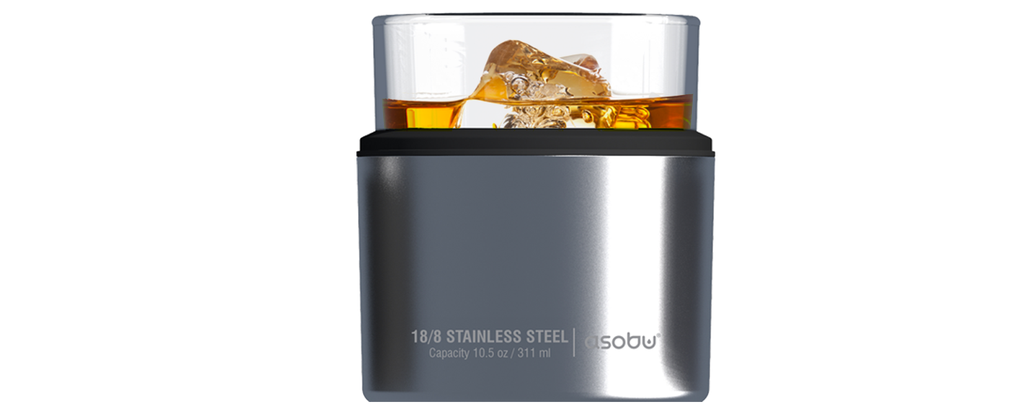 картинка Термобокал ROCKS для крепких напитков 310 мл, серебряный