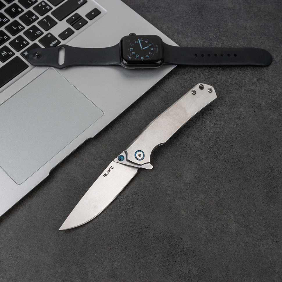 картинка Нож Ruike P801 серебряно-синий