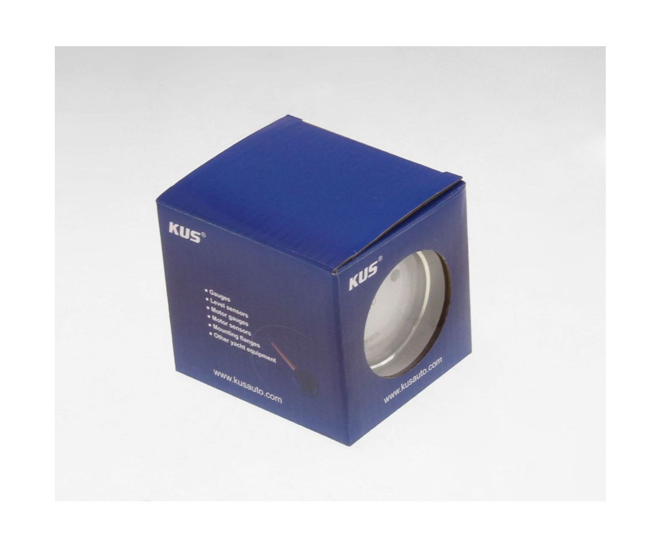 картинка Указатель уровня топлива светодиодный, белый циферблат, нержавеющий ободок, д. 52 мм