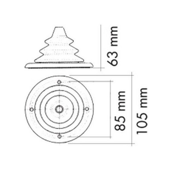 картинка Уплотнитель для тросов управления черный, д. 105 мм