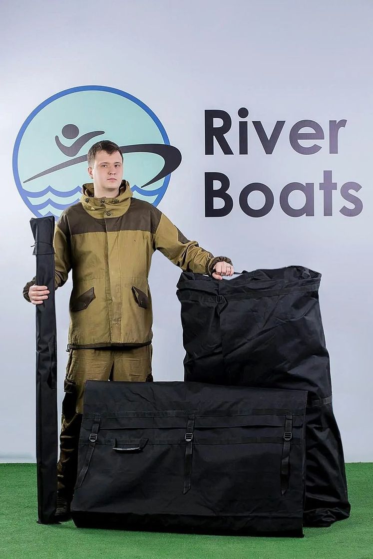 картинка Надувная лодка ПВХ, RiverBoats RB 410, AL, черно-серый