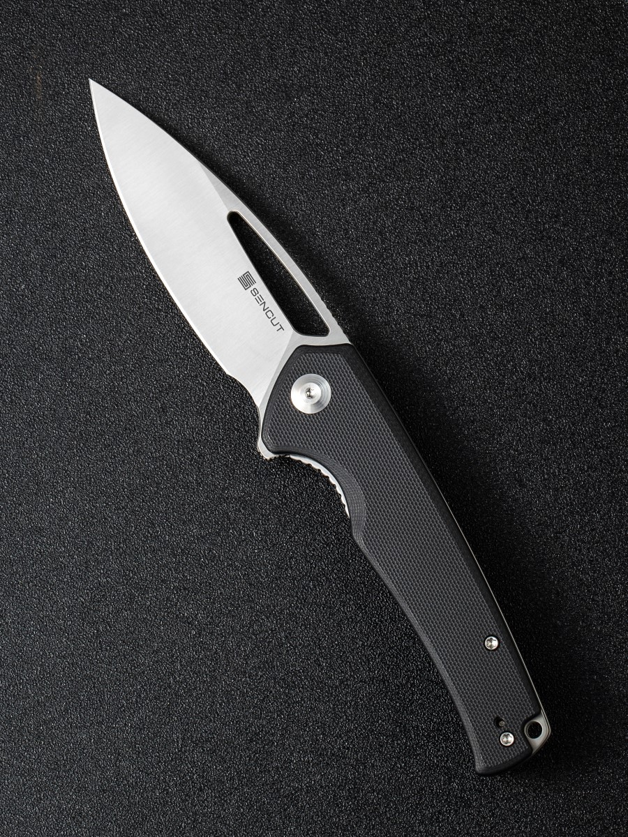 картинка Складной нож SENCUT Mims 9Cr18MoV Steel Satin Finished Handle G10 Black