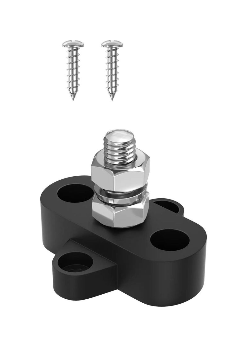 картинка Клемма-штифт одинарная, M10, черная/черная