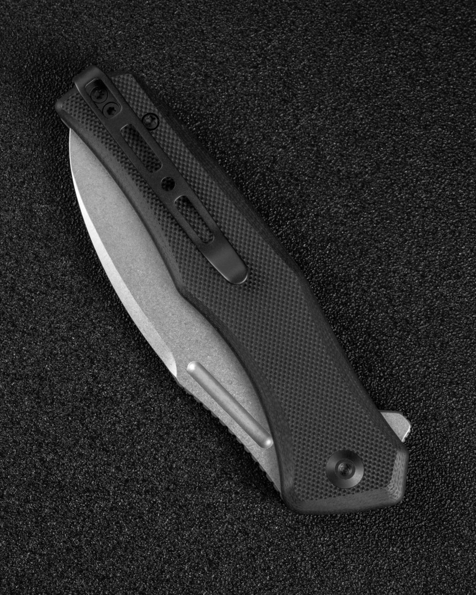 картинка Складной нож SENCUT Watauga D2 Steel Stonewashed Handle G10 Black