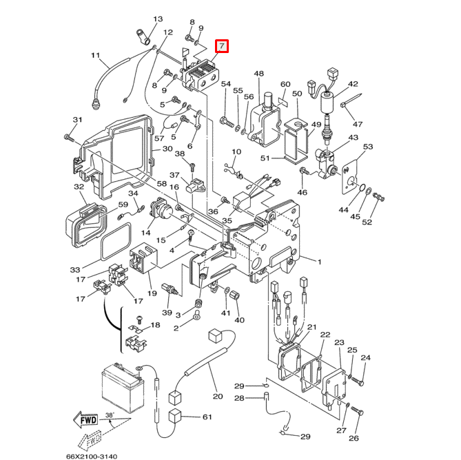 картинка Реле гидроподъемника Yamaha 50-250 (PREMARINE)