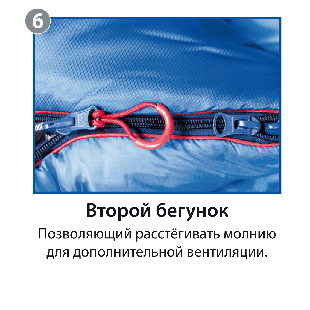 Спальный мешок BTrace Snug Левый (Левый, Синий)