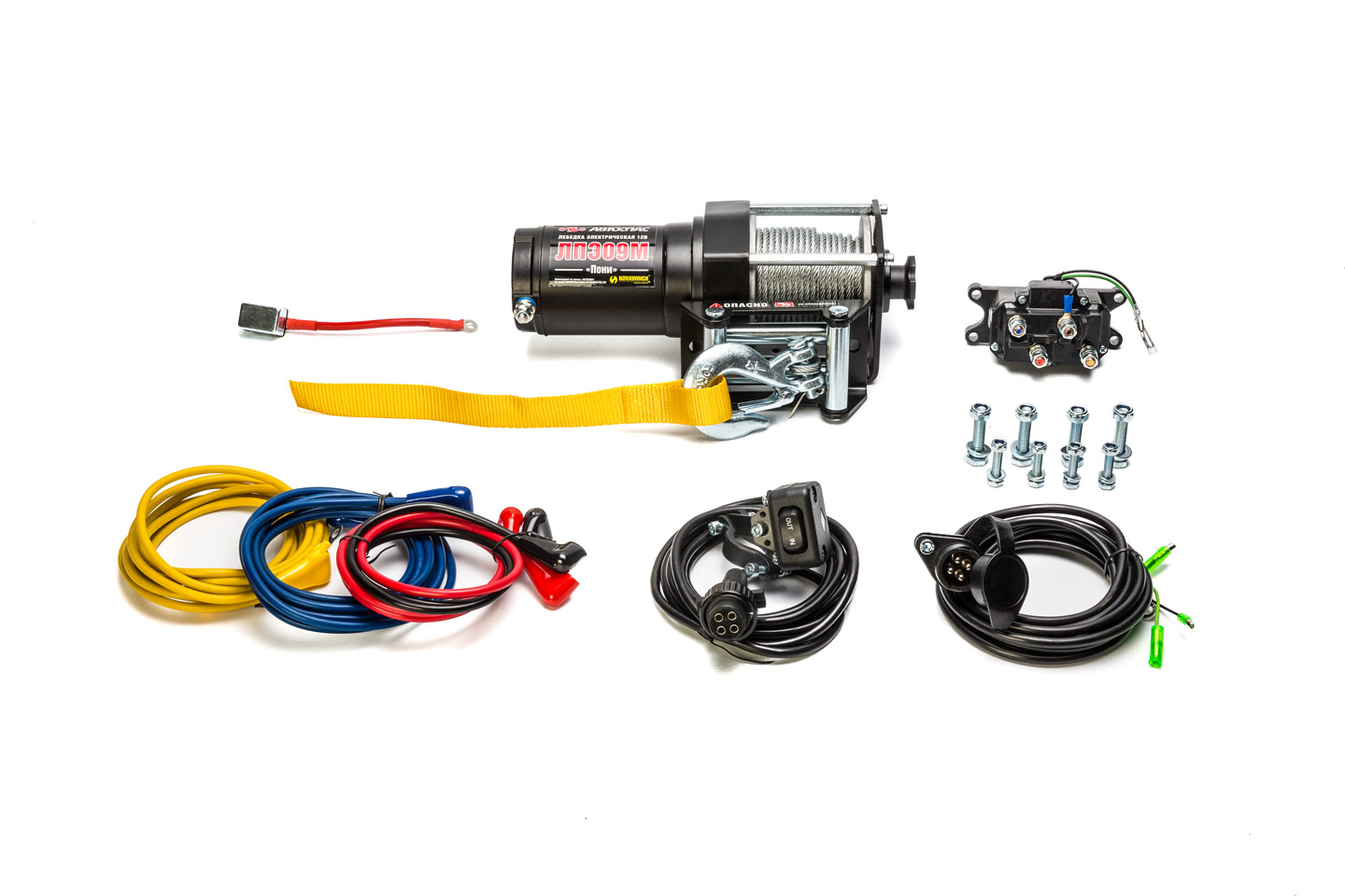 картинка Лебедка АВТОСПАС ЛПЭ09М ПОНИ планетарная с пультом на руле