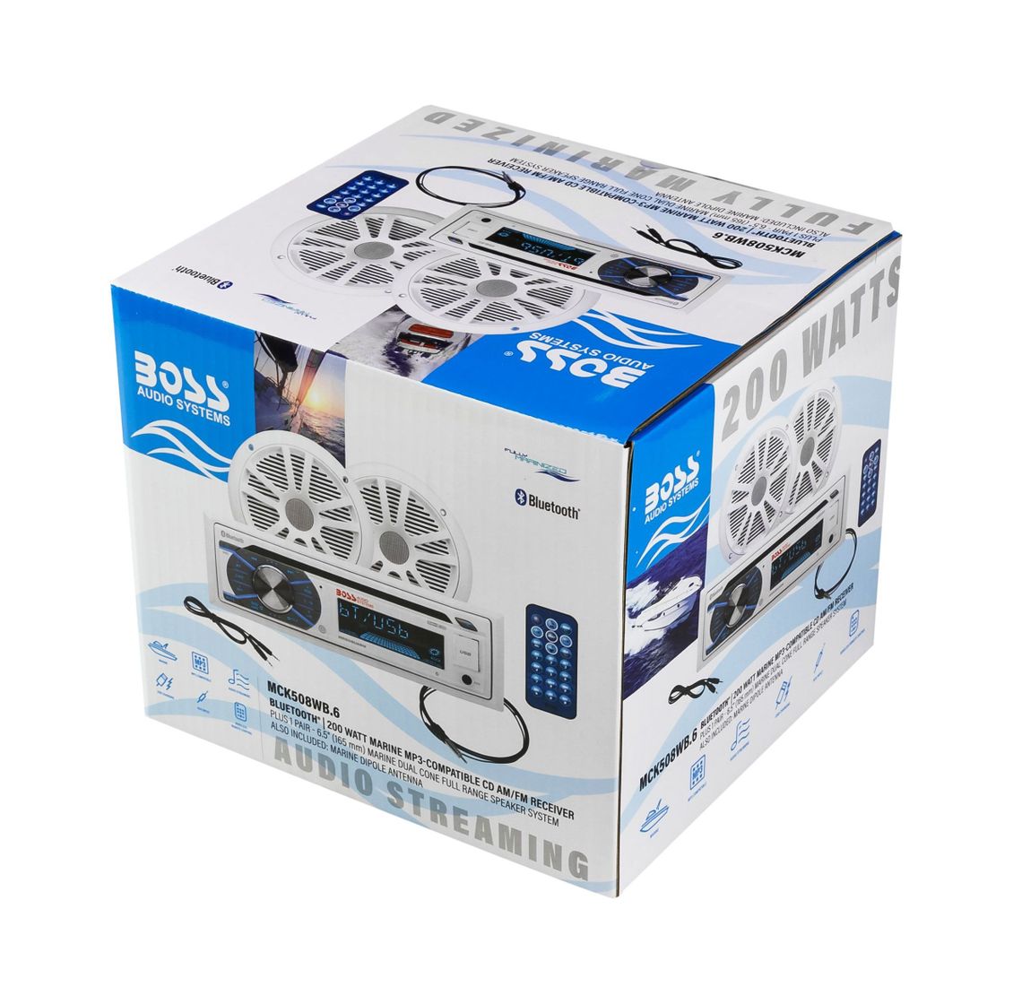 Морская акустика 1DIN BOSS MCK508WB.6 (комплект2)