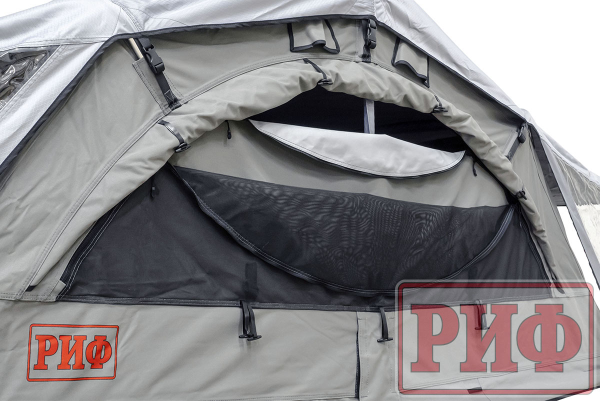 картинка Палатка на крышу автомобиля РИФ Soft RT01-140 усиленная, тент серый