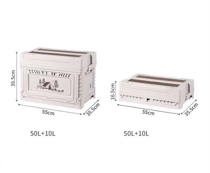 картинка Ящик туристический Naturehike 50+10 л, трансформер, со столешницей, бежевый