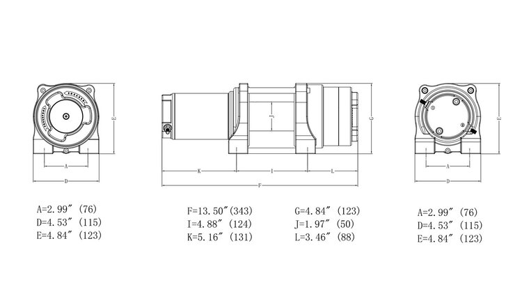 картинка Лебедка Fenix 3500 синтетика