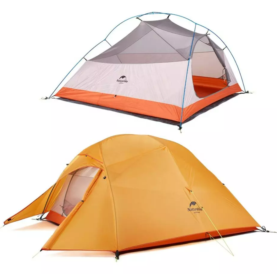картинка Палатка Naturehike Cloud Up 2-местная, алюминиевый каркас, оранжевый
