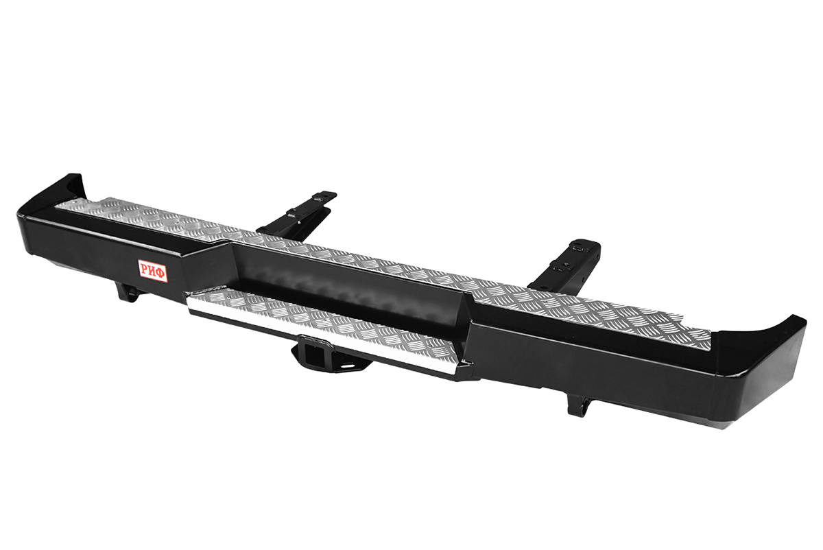 картинка Бампер задний РИФ для ГАЗ Соболь с квадратом под фаркоп