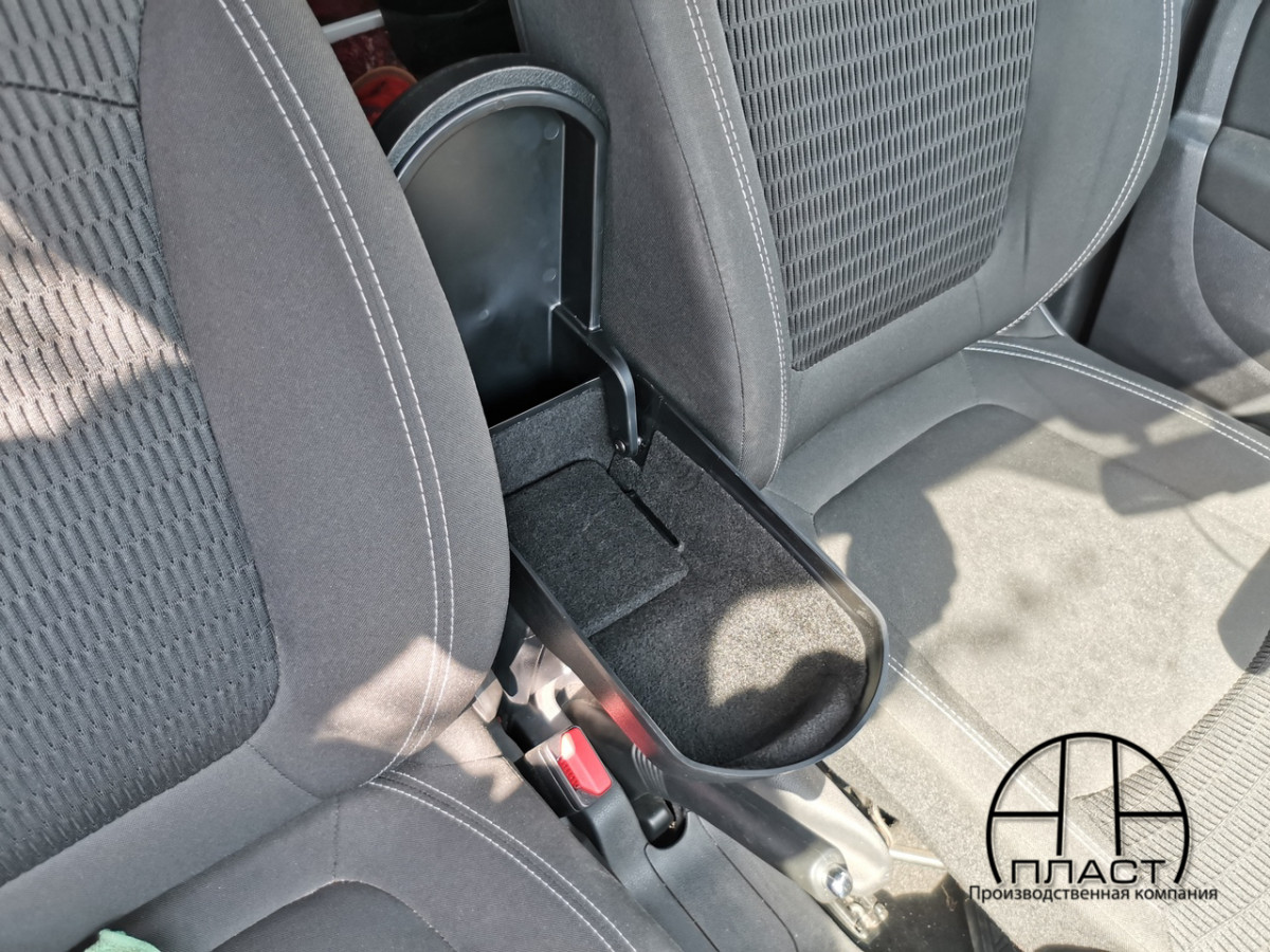 картинка Подлокотник «ArBox2» + адаптер для  Renault: Kaptur, Серая  Эко-Кожа