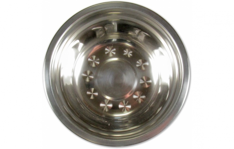 картинка Миска нержавеющая сталь, d - 25 см, h - 7 см, 2200 мл