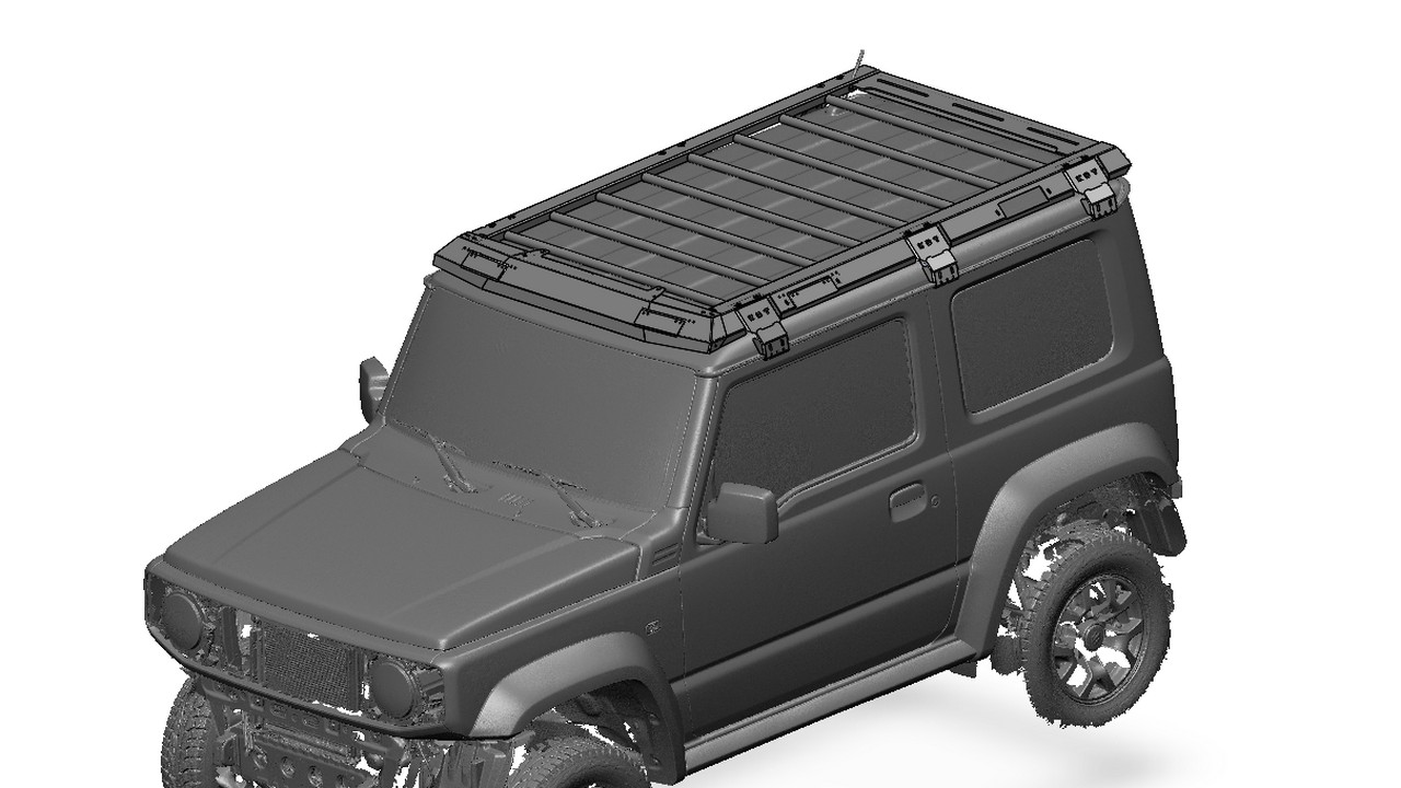 картинка Багажник Suzuki Jimny с местами под встроенную оптику алюминиевый