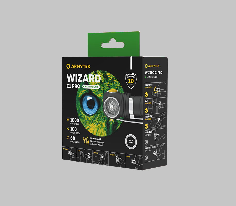 картинка Фонарь Armytek Wizard C1 Pro Magnet USB Белый