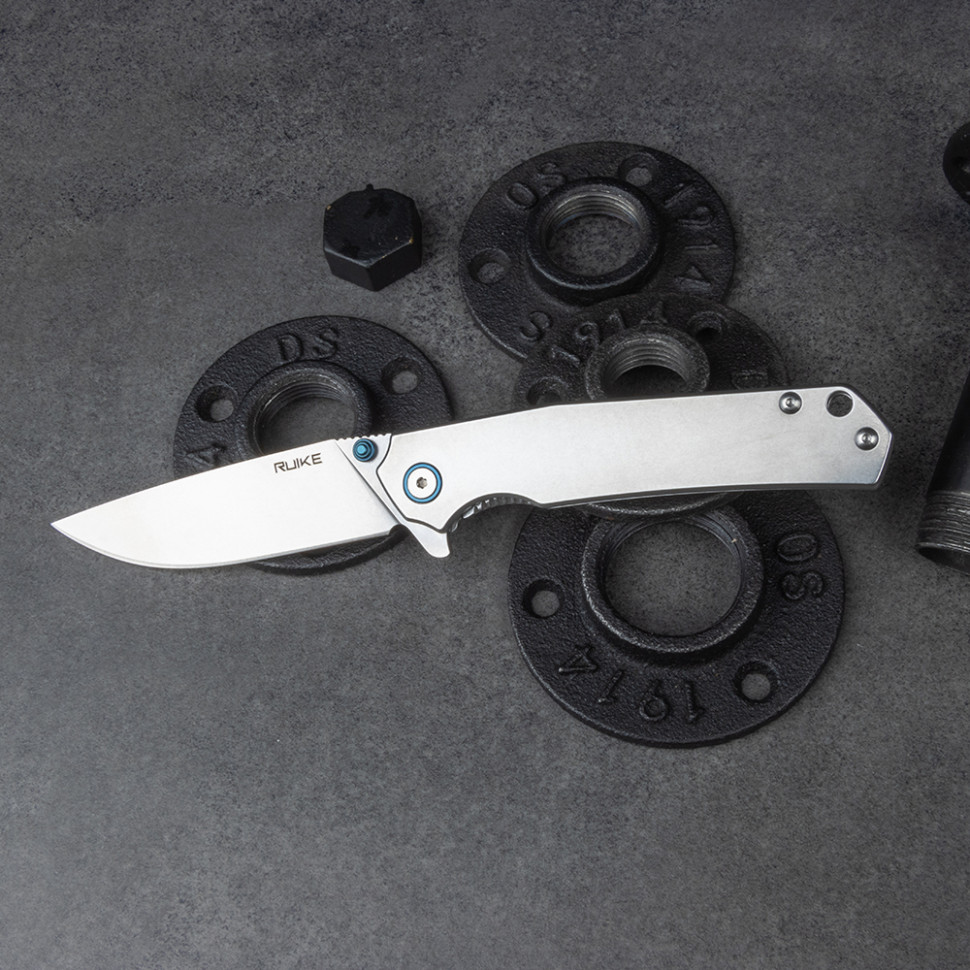 картинка Нож Ruike P801 серебряно-синий