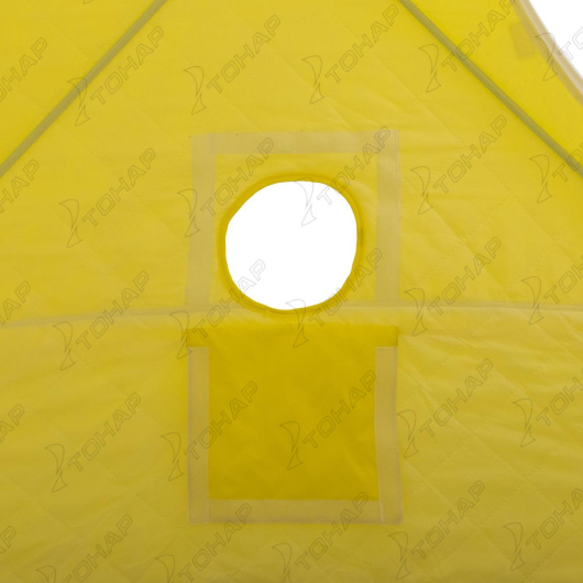 картинка Палатка зимняя утепленная HELIOS Куб Premium 1,8х1,8 желтый/серый