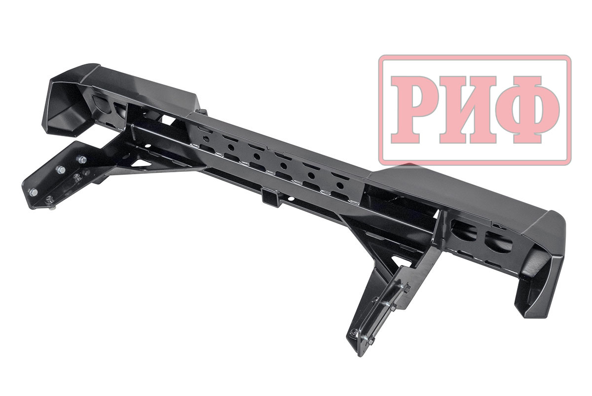 картинка Бампер задний РИФ Mitsubishi L200 2019+ с квадратом под фаркоп