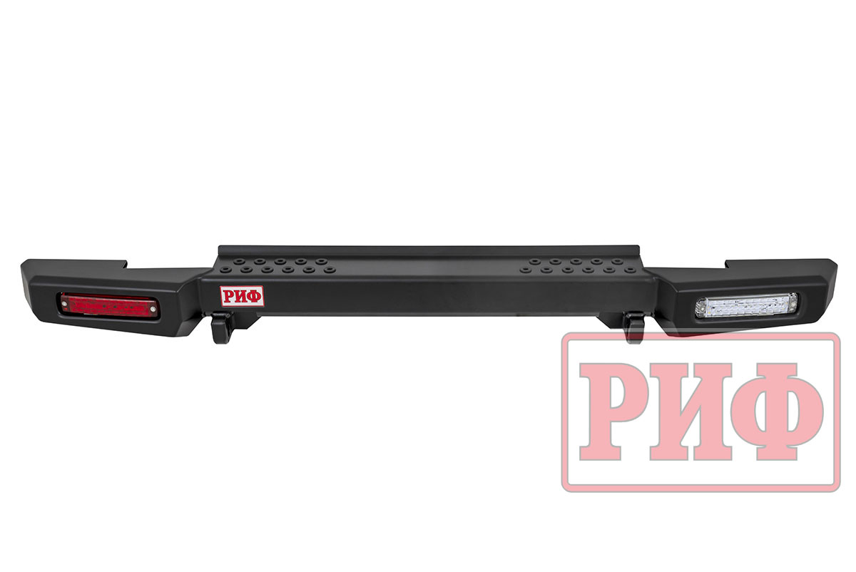 картинка Бампер задний РИФ УАЗ Хантер с фонарями боди 65мм