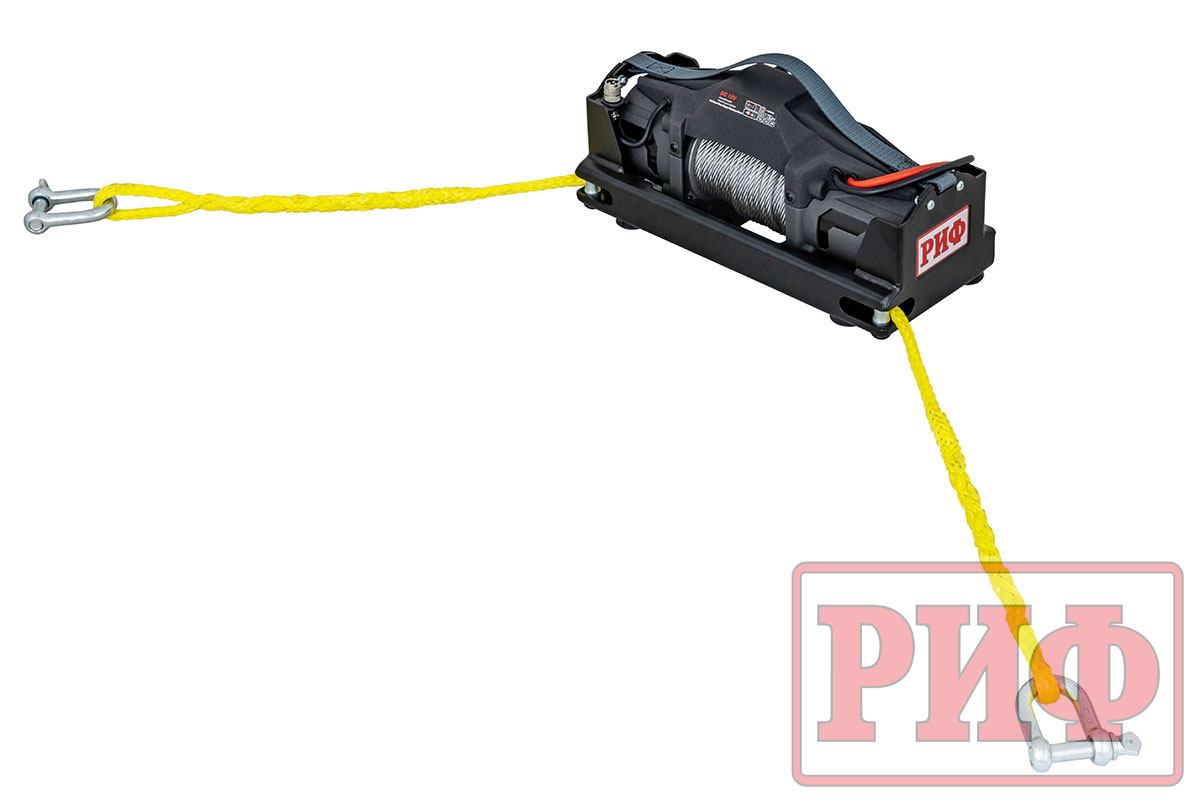 картинка Лебёдка переносная РИФ 6000F c площадкой, стальной трос