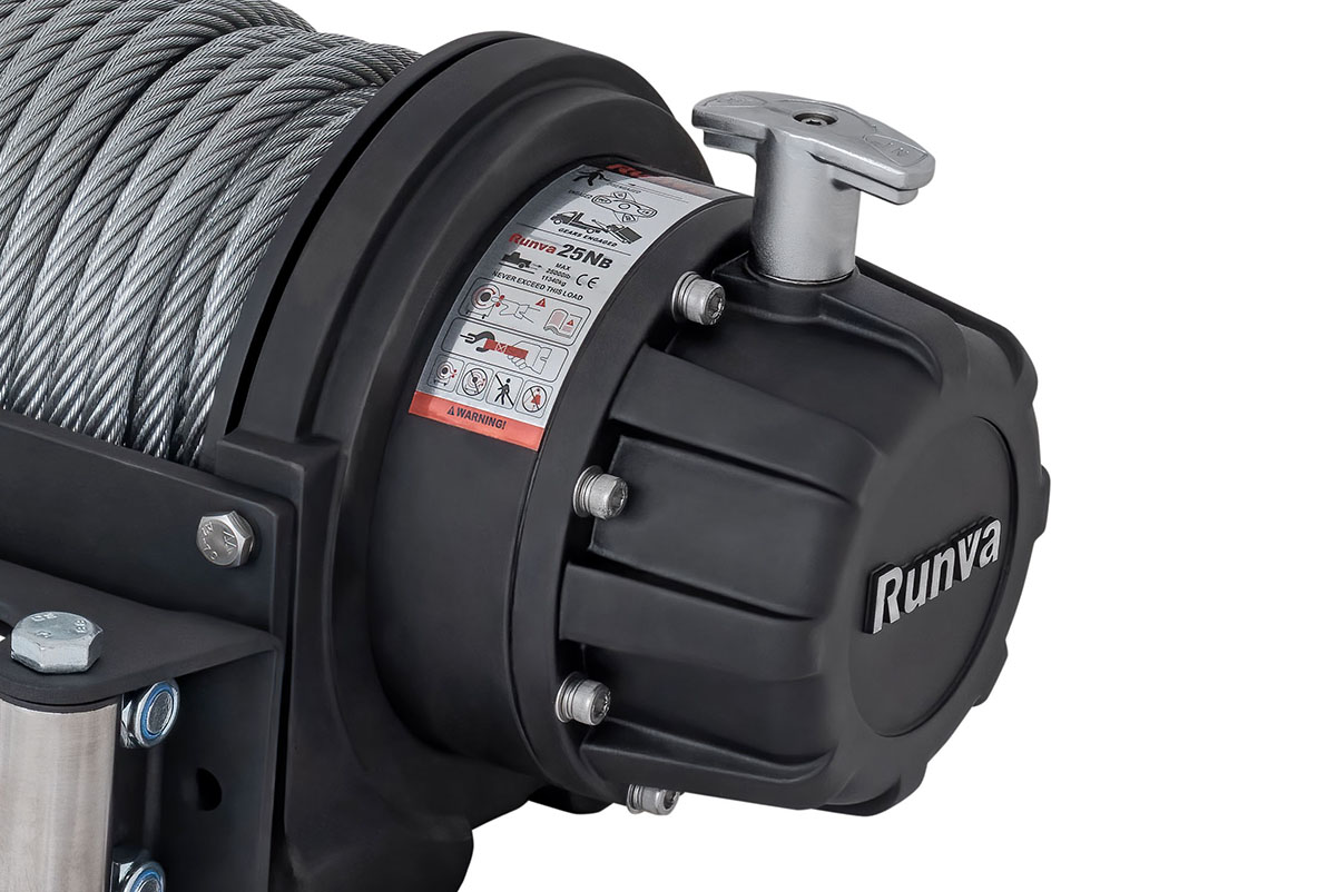 картинка Лебёдка Runva 25000 lbs 12V влагозащищенная, стальной трос