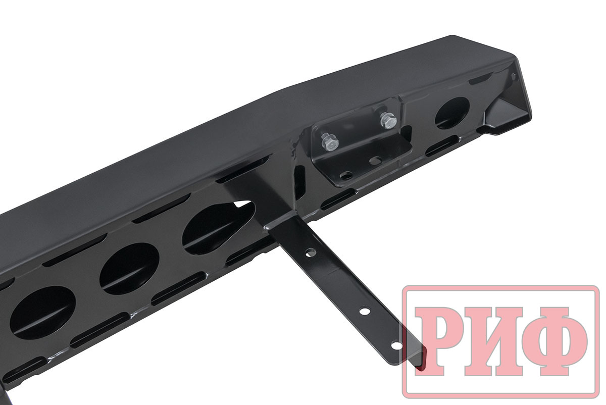 картинка Бампер задний РИФ УАЗ Хантер с квадратом под фаркоп и фонарями лифт