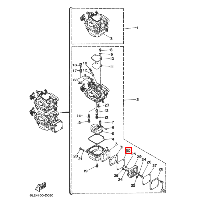 Диафрагма топливного насоса Yamaha 5-50 (Япония)