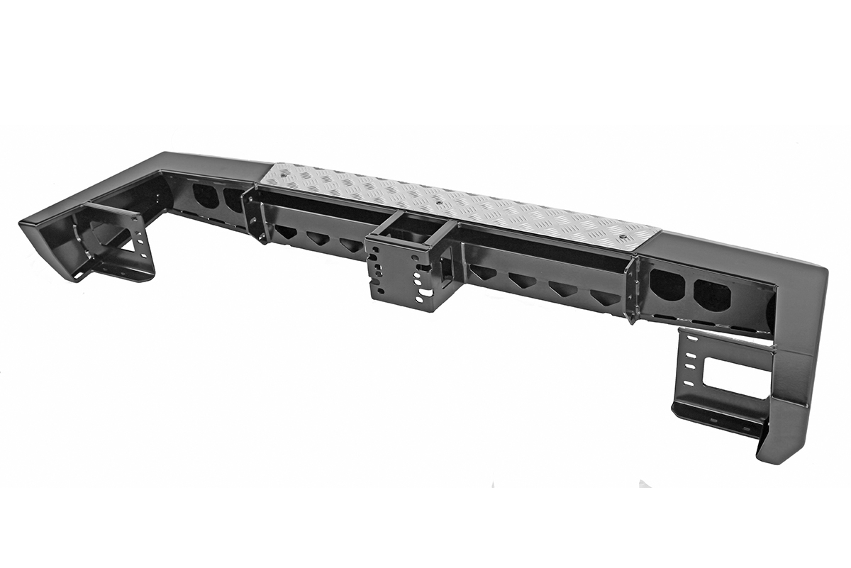 картинка Бампер задний РИФ УАЗ Патриот 2015+ с квадратом под фаркоп стандарт