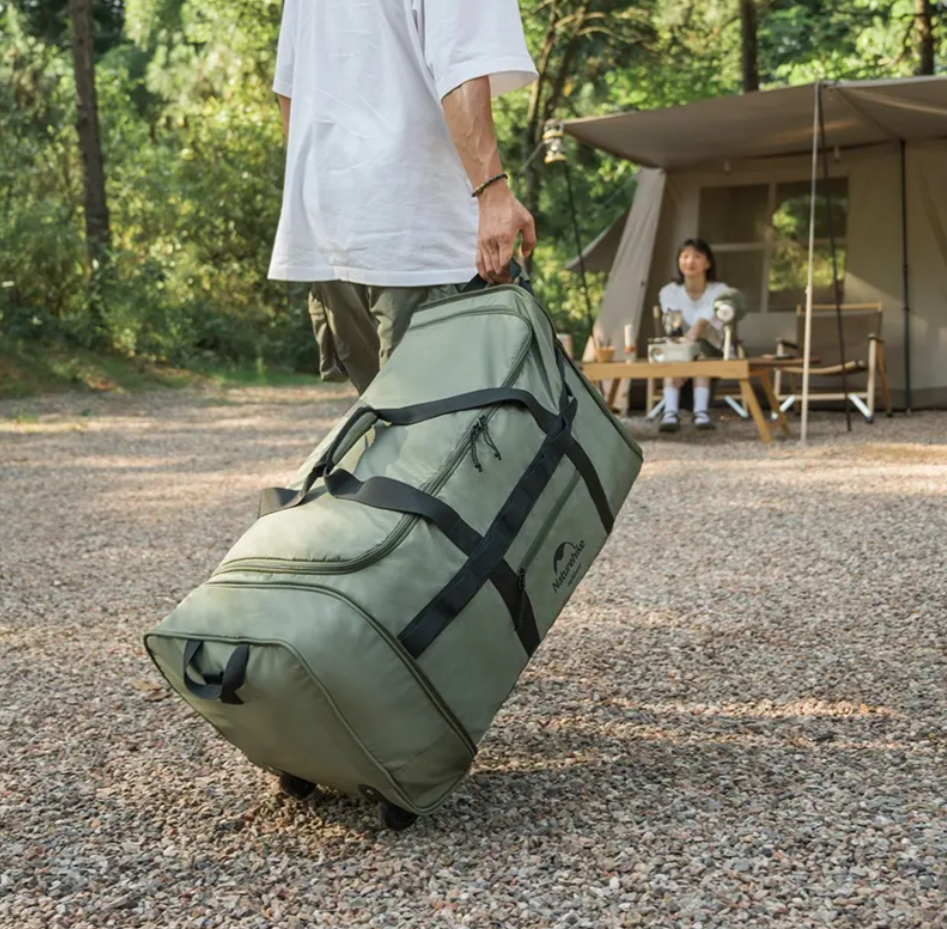 картинка Сумка дорожная Naturehike, с колесами, 88 л., зеленая