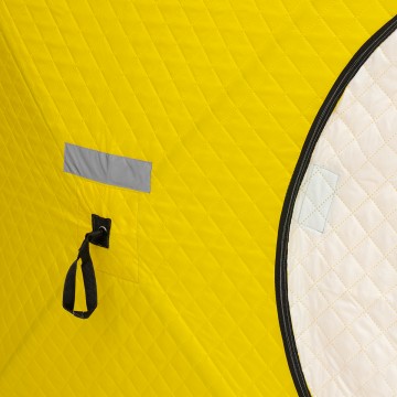 картинка Палатка зимняя HELIOS утепленная Куб 1,5х1,5 (желтый/серый)