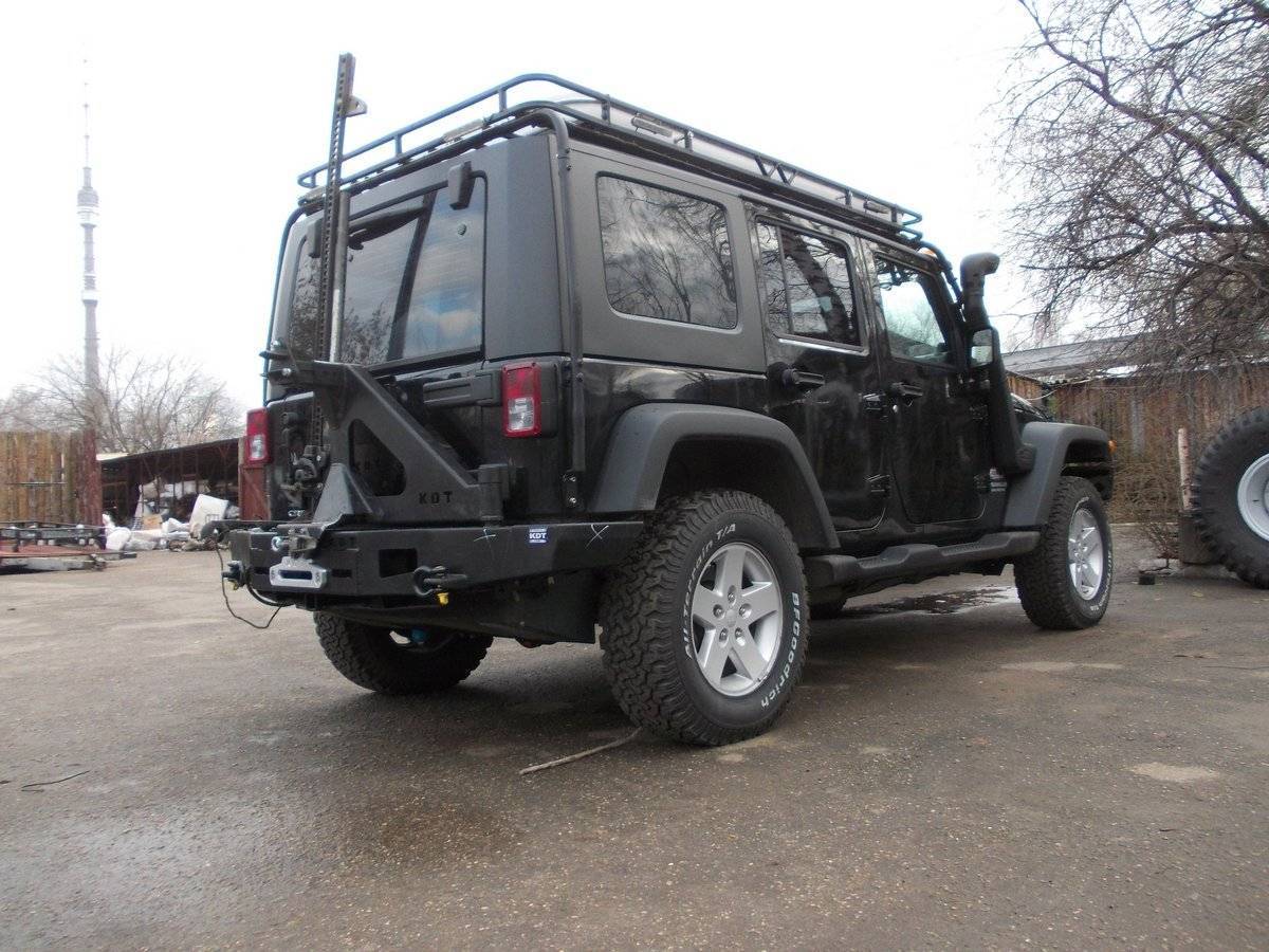 картинка Бампер задний KDT для Jeep Wrangler под боди-лифт