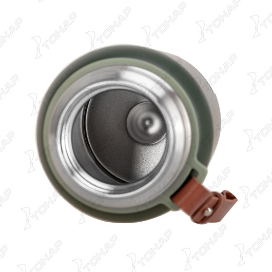 картинка Термос ТОНАР 700ML хаки (пробка-ситечко, крышка-кружка, ремешок)