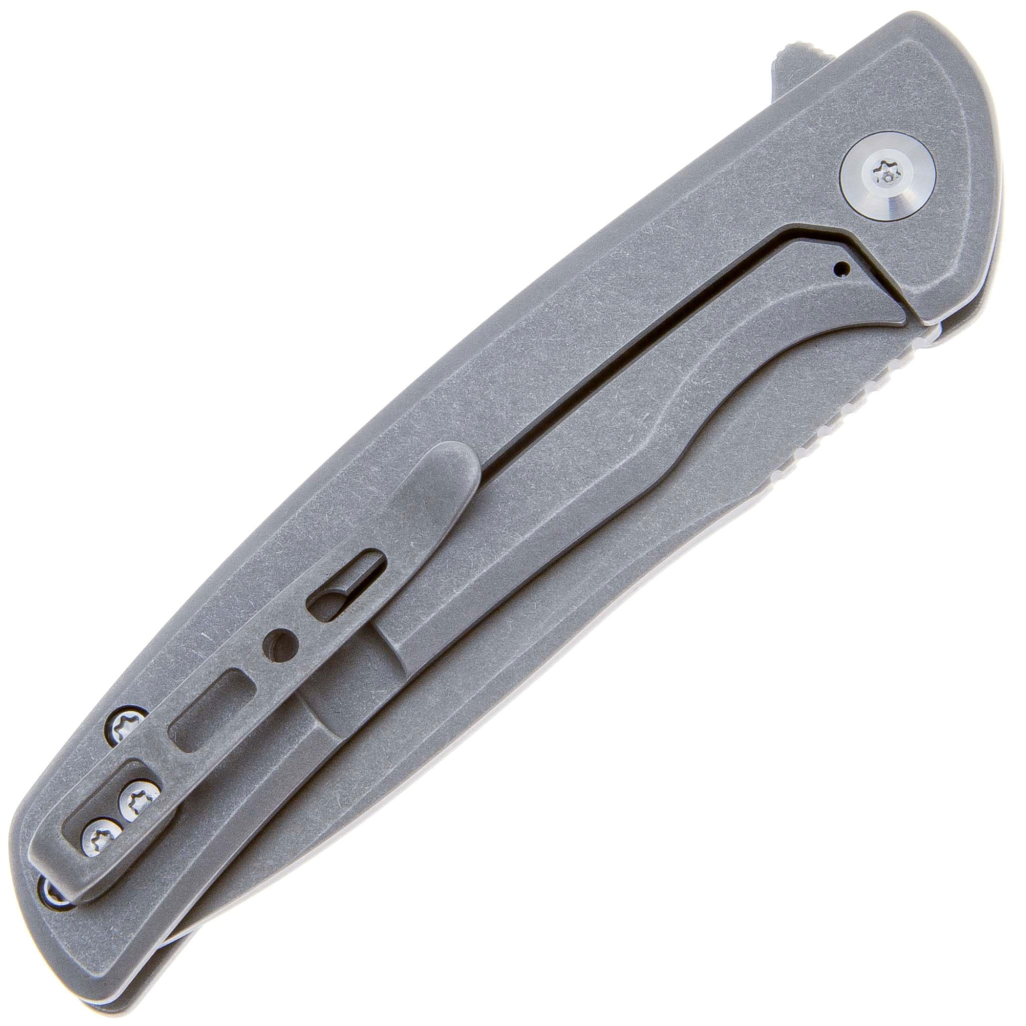 картинка Складной нож SENCUT Tynan 10Cr15CoMoV Steel Gray Stonewashed Handle Stainless Gray